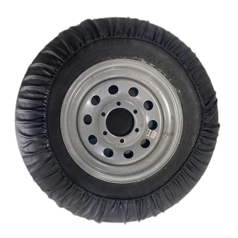 96GB Lychee Pattern Spare Tire Protector Weather Resistant Tire Cover General Fit for SUV Pickup Truck & Off Road Vehicle