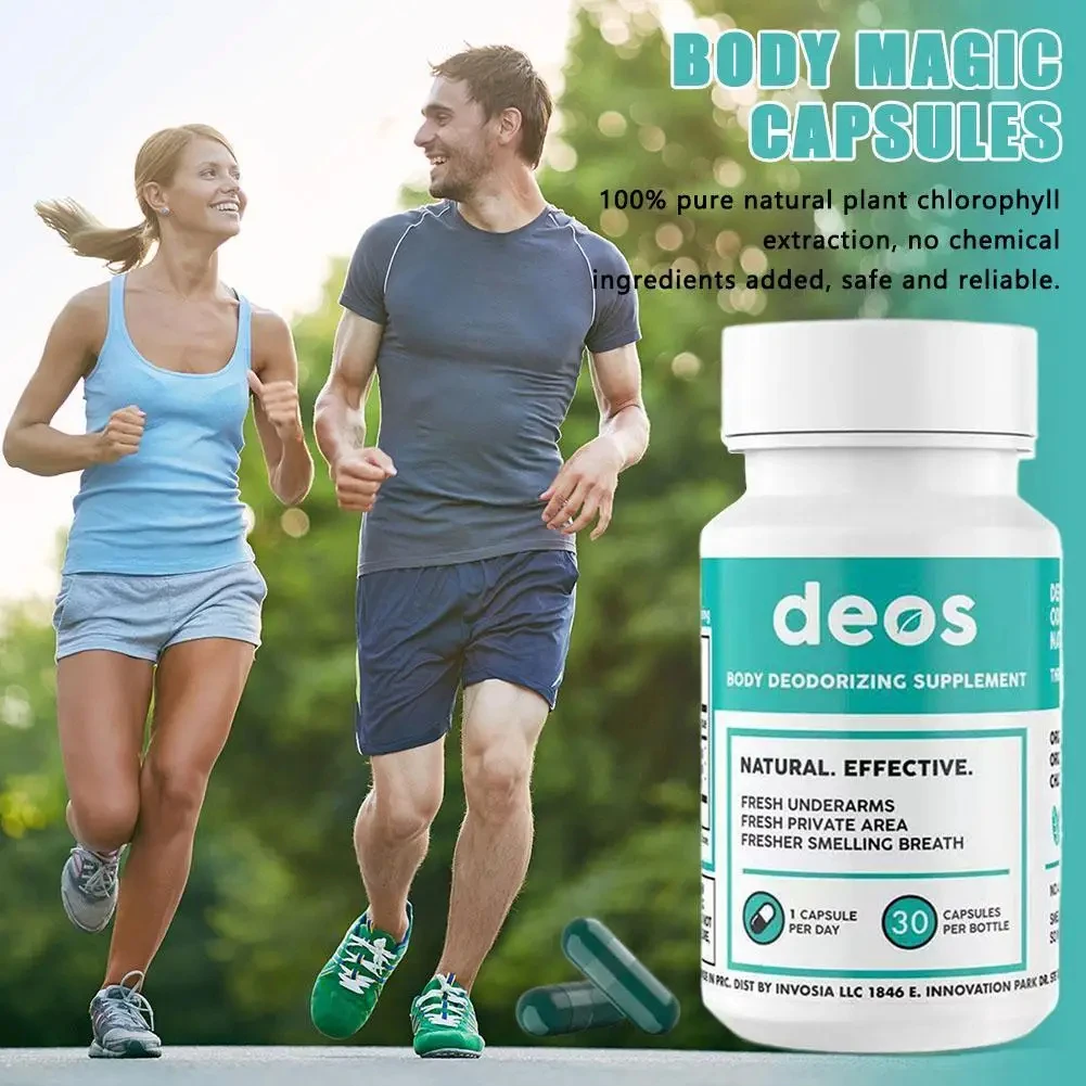 Chlorophyll Capsules Body Deodorizing Supplement Body Odor Remover Breath Freshing Private Area Promotes Metabolism