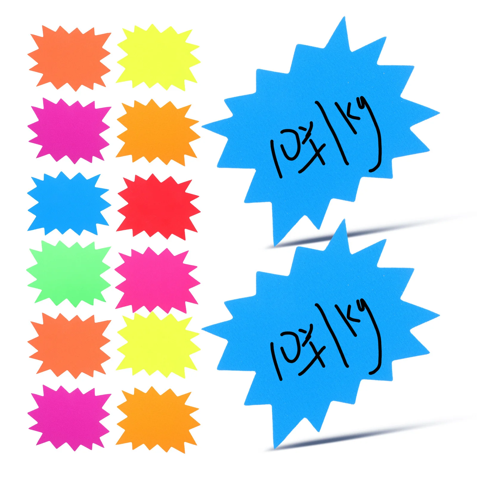 

80Pcs Star Burst Retail Tags Eyecatching Design for Effective Advertising and Sales Promotion Sale Paper Signs