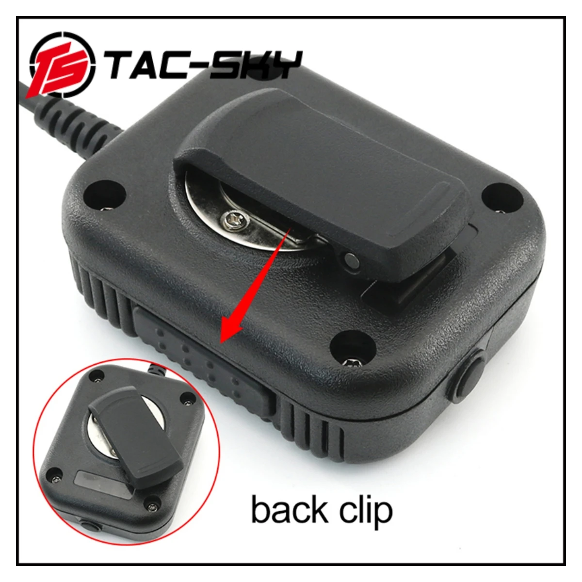 TS TAC-SKY Tactical AN/PRC 148 152 163 PTT Adapter 6-Pin PTT Handheld Speaker Microphone For TRI PRC/148/152/163 Walkie Talkie