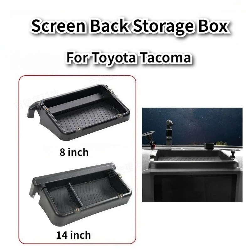 

Screen Back Storage Box for Toyota Tacoma 2024 2025 Central Control Tissue Glasses Storage Organizer Box Interior Accessories