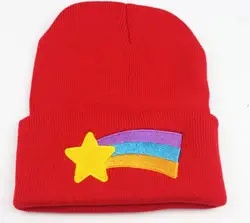 Mabel Pines Cosplay Hat Girls Women Winter Warm Knitted Hat Red Beanie Mabel Pines Red Star Rainbow Anmation Nice Red Hat