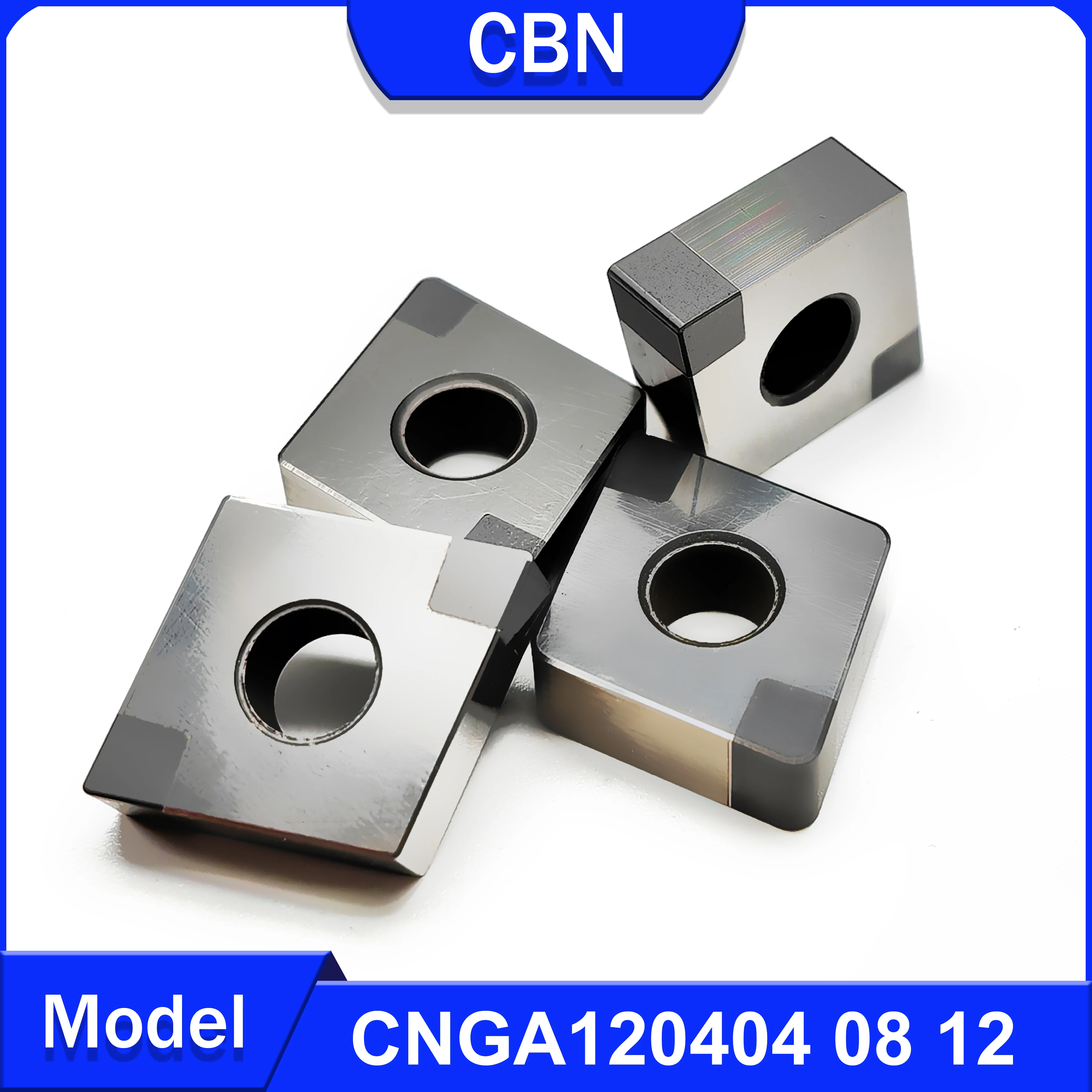 Ferramenta de Torneamento Cbn com Aço Endurecido e Ferro Fundido Processamento e Outros Materiais Altamente Endurecidos Cnga 120404 Cnga120408 Cnga120412
