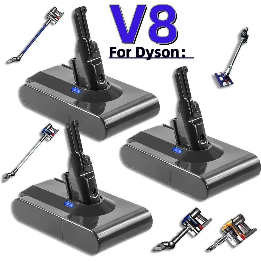 Dyson V8 Absolute Cord Free Vacuum Cleaner Replacement Battery, Handheld Vacuum Cleaner Battery, 21.6V, 12800mAh, 100% Brand New