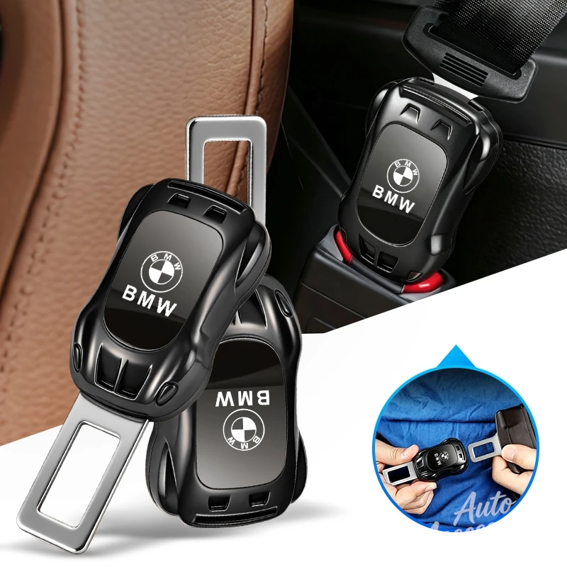 Alloy Car Seat Belt Extension Buckle For BMW E34 E36 E60 E90 E46 E39 E70 F10 F30 X5 X6 M3 M5 M6 E71 F01 F02 Accessories Sticker view 2