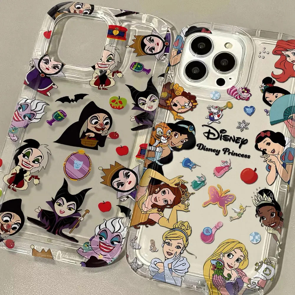 Funda transparente de Evils Queens Disneys para Samsung Galaxy, cubierta de Airbag Ultra Plus 5G, S10, S20, S20, S21, S21, S22, S23, S24 FE