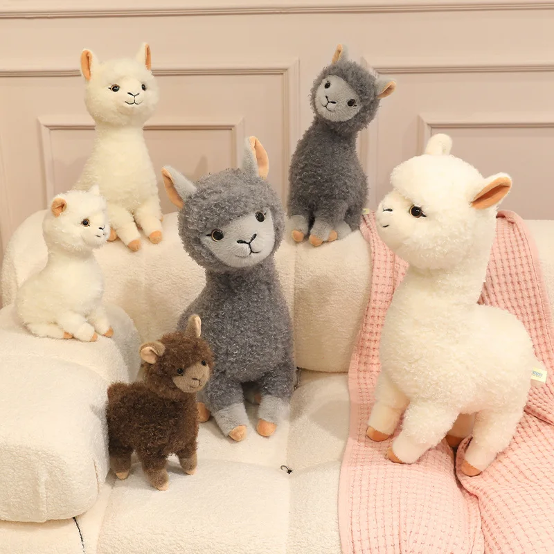 

simulation Alpaca Plush Toy Soft Animals Doll Plush Cotton Stuffed Sheep Home Doll Pillow for Children Birthday Gift Room Decor