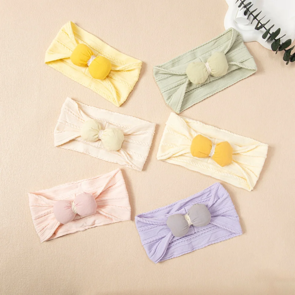 

Baby Girl Solid Bow Headband Newborn Elastic Soft Nylon Baby Headbands for Girls Baby Hair Accessories for Children