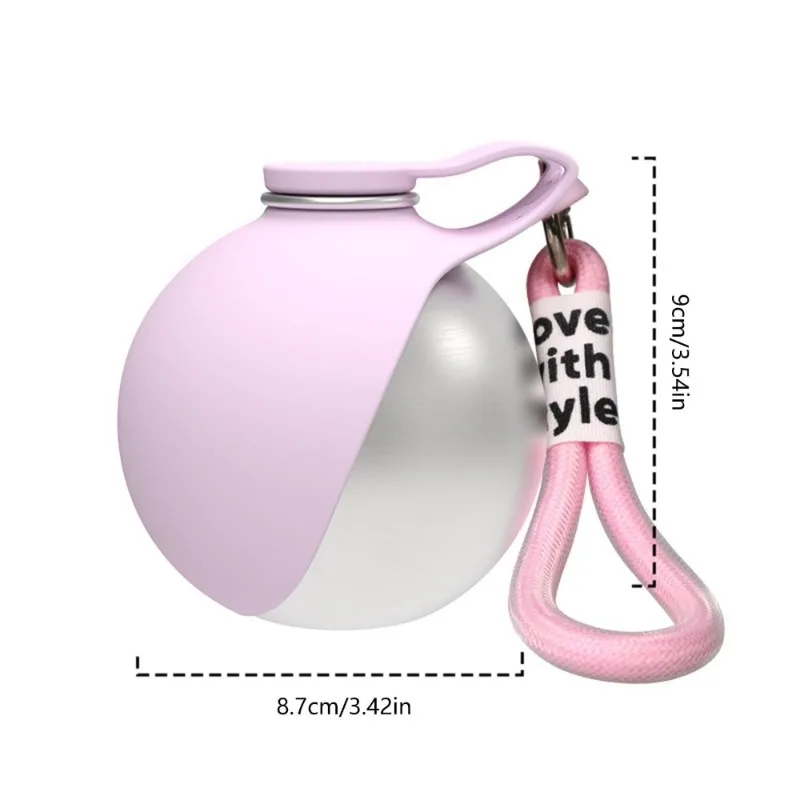 Portable stainless steel dog water bottle with silicone bowl