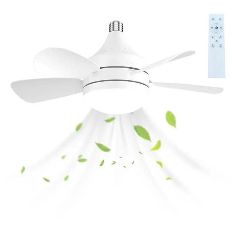 

E26/27 Socket Fan LED Light Ceiling Fans with Lights with Remote 35W Small Ceiling Fan Dimmable 3 Speeds for Bedroom Kitchen