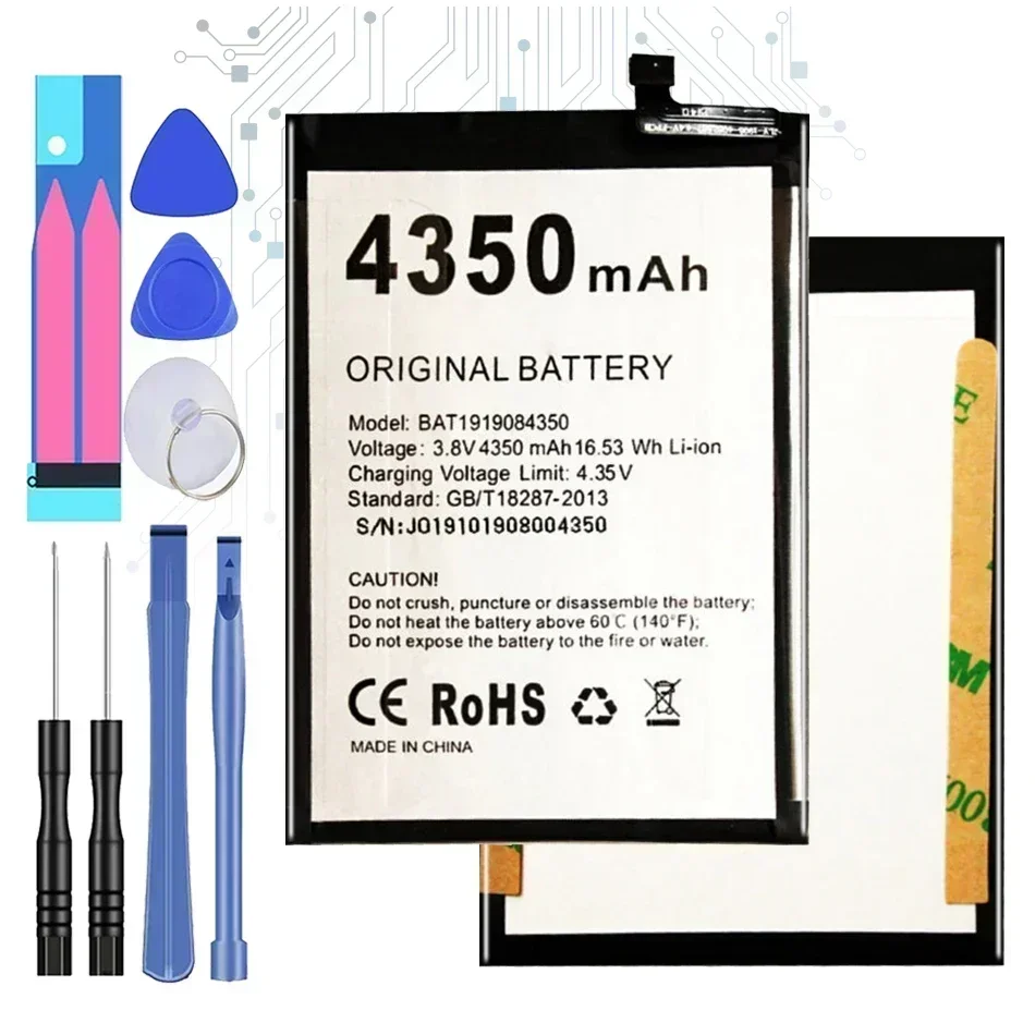 Bateria do telefone móvel de 4350mAh para Doogee N20 N20Pro N20 Pro BAT 1919084350   Baterias de reposição Bateria + Track NO