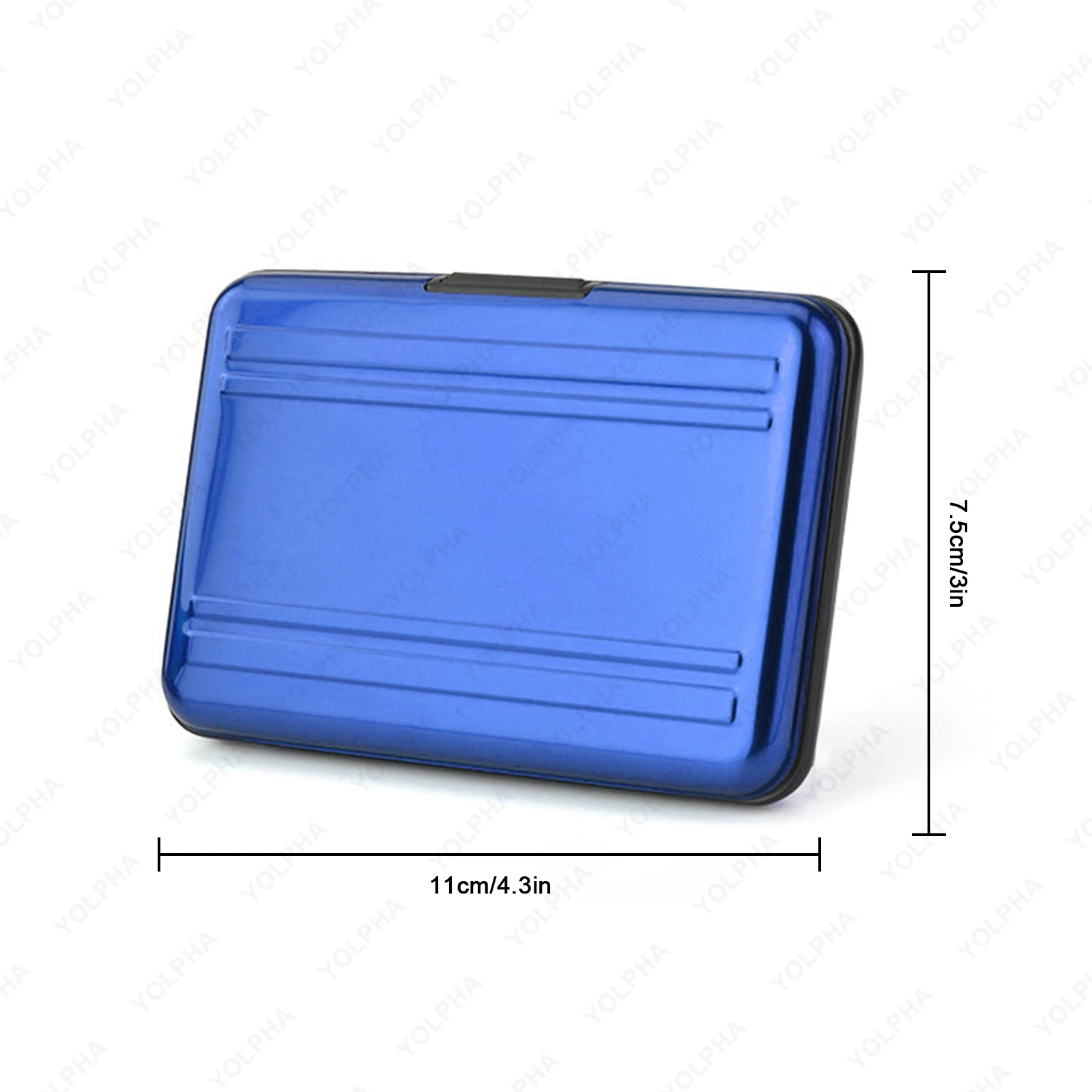 Caja de transporte de aluminio resistente a los golpes, estuche protector para almacenamiento de tarjetas de memoria, 8 ranuras para tarjetas SD SDHC MMC Micro SD TF, Metal plateado