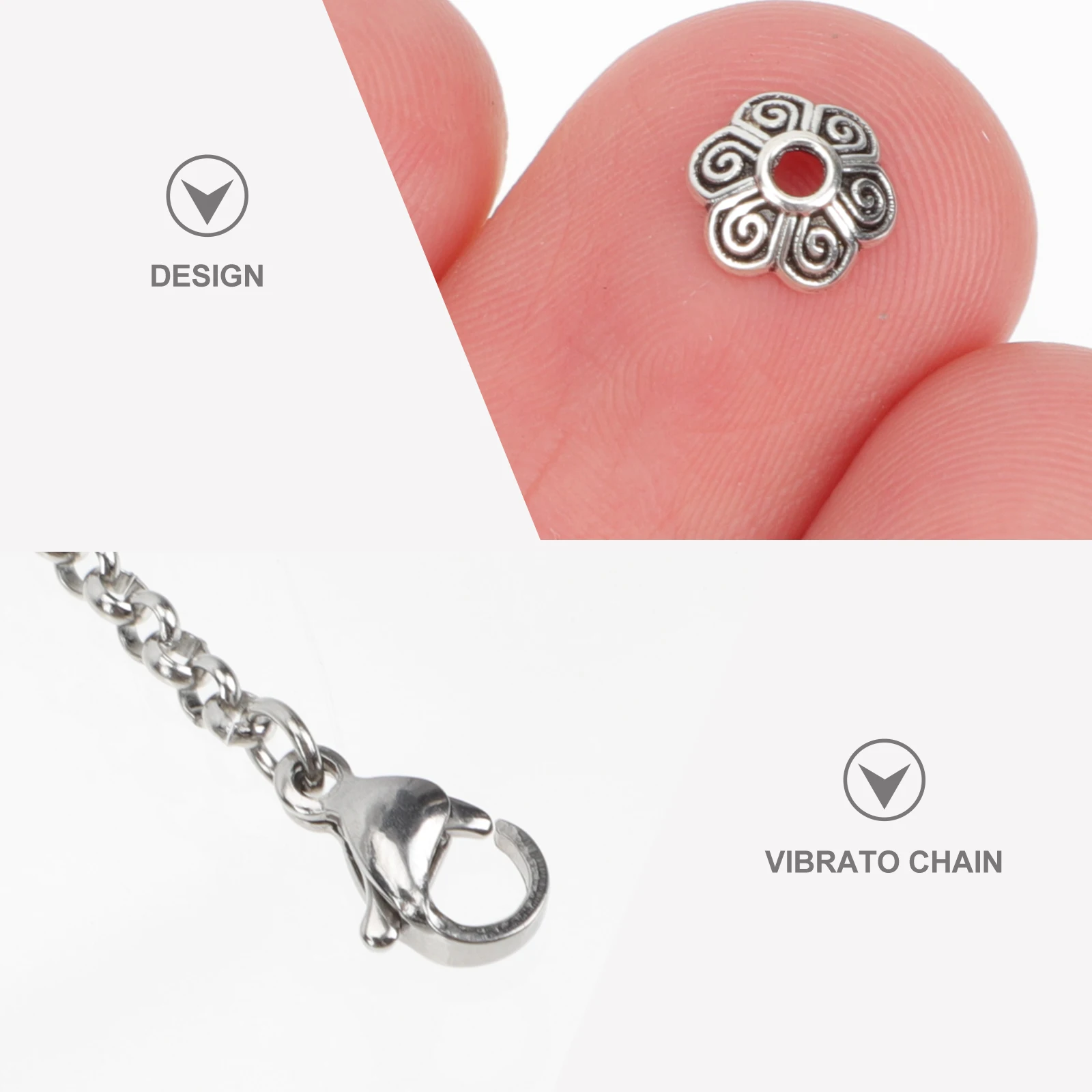 

Practical Thumb Piano Tremolo Chain Made of Zinc Alloy Polyester for Kalimba Decorative Musical Accessory Tool