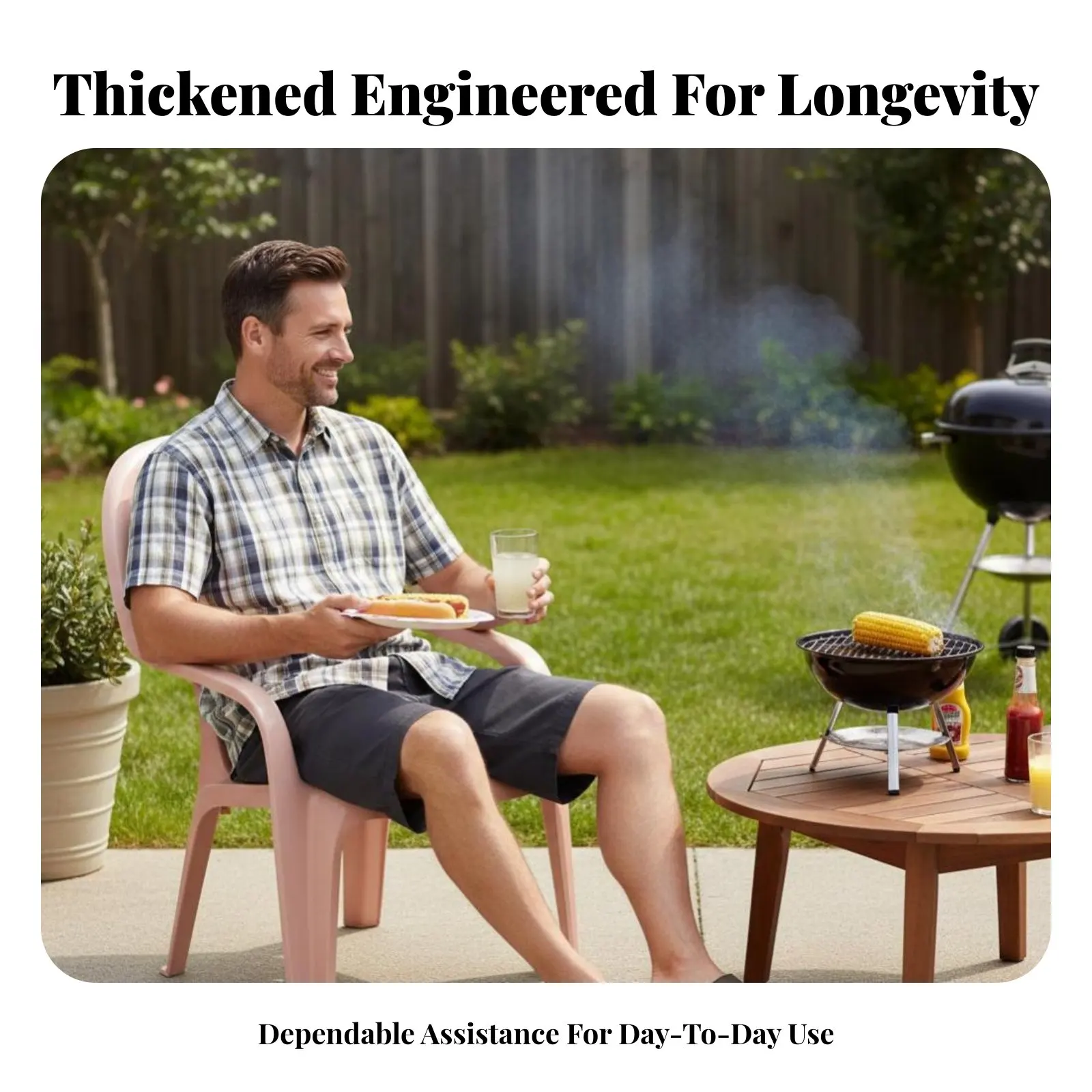 成形プラスチック製背もたれ椅子、厚みのある頑丈な業務用家具、耐久性のある積み重ね可能なデザイン（大人用）