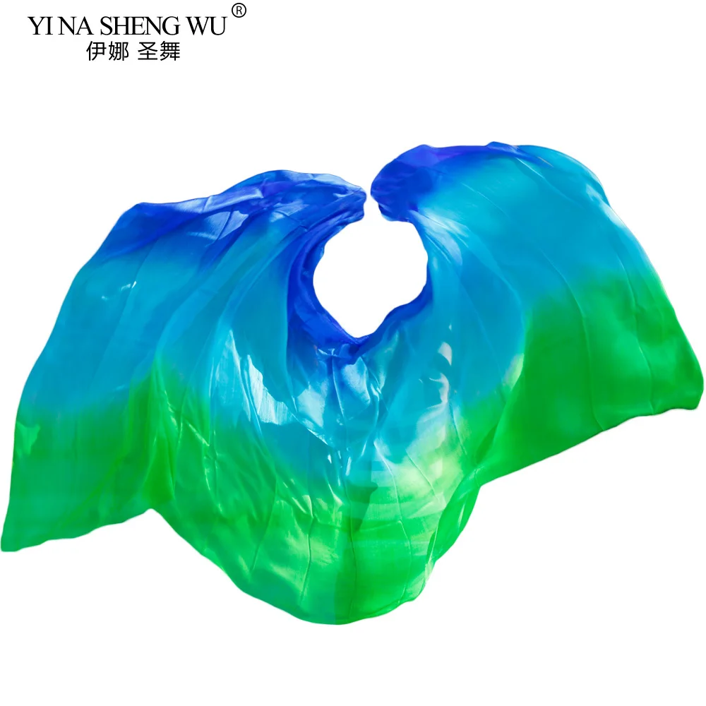 Voile de danse du ventre en soie véritable 100%, voile de danse chinoise, Tari Perut Kostum, vente en gros, taille et couleur personnalisables