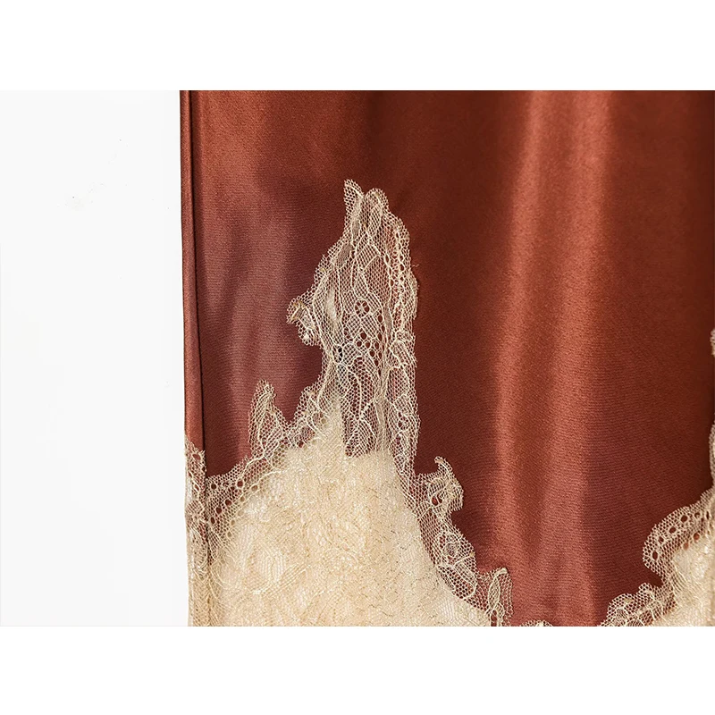 2026 الربيع الصيف أنيقة المرأة الدانتيل تقليم ميدي تنورة الكلاسيكية السببية المرقعة ضئيلة تنورة طويلة موضة مكتب سيدة التنانير