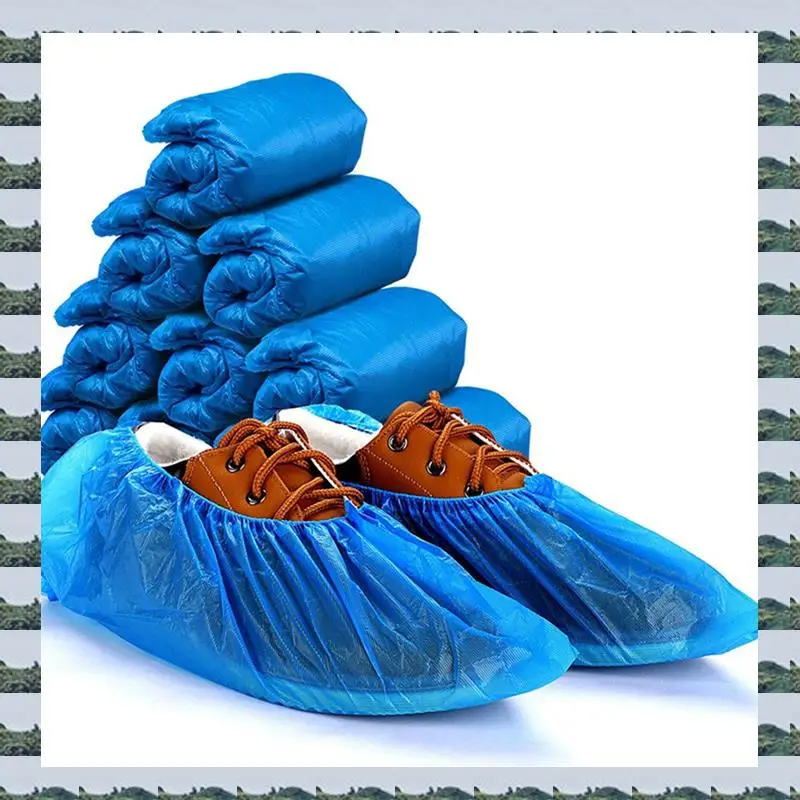 ABQR Thicken Anti Slip Disposable Shoe Covers Waterproof Overshoes Dustproof Reusable Boot Cover Dispense 4.5G
