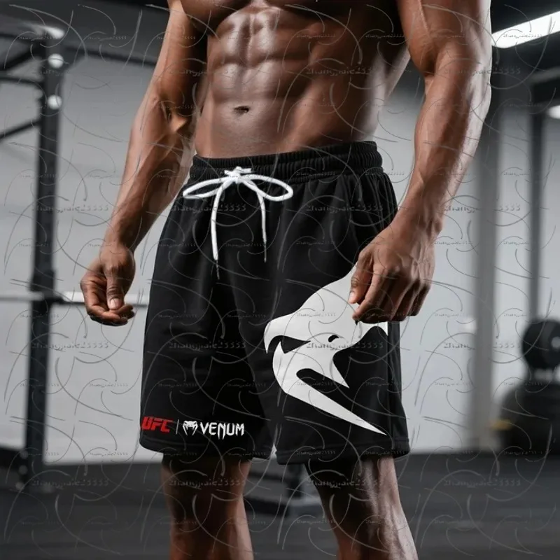 

2026 Новые боксерские шорты, быстросохнущие шорты UFC с 3D-печатью, тренировочная одежда для бокса, мужские спортивные повседневные шорты для бега