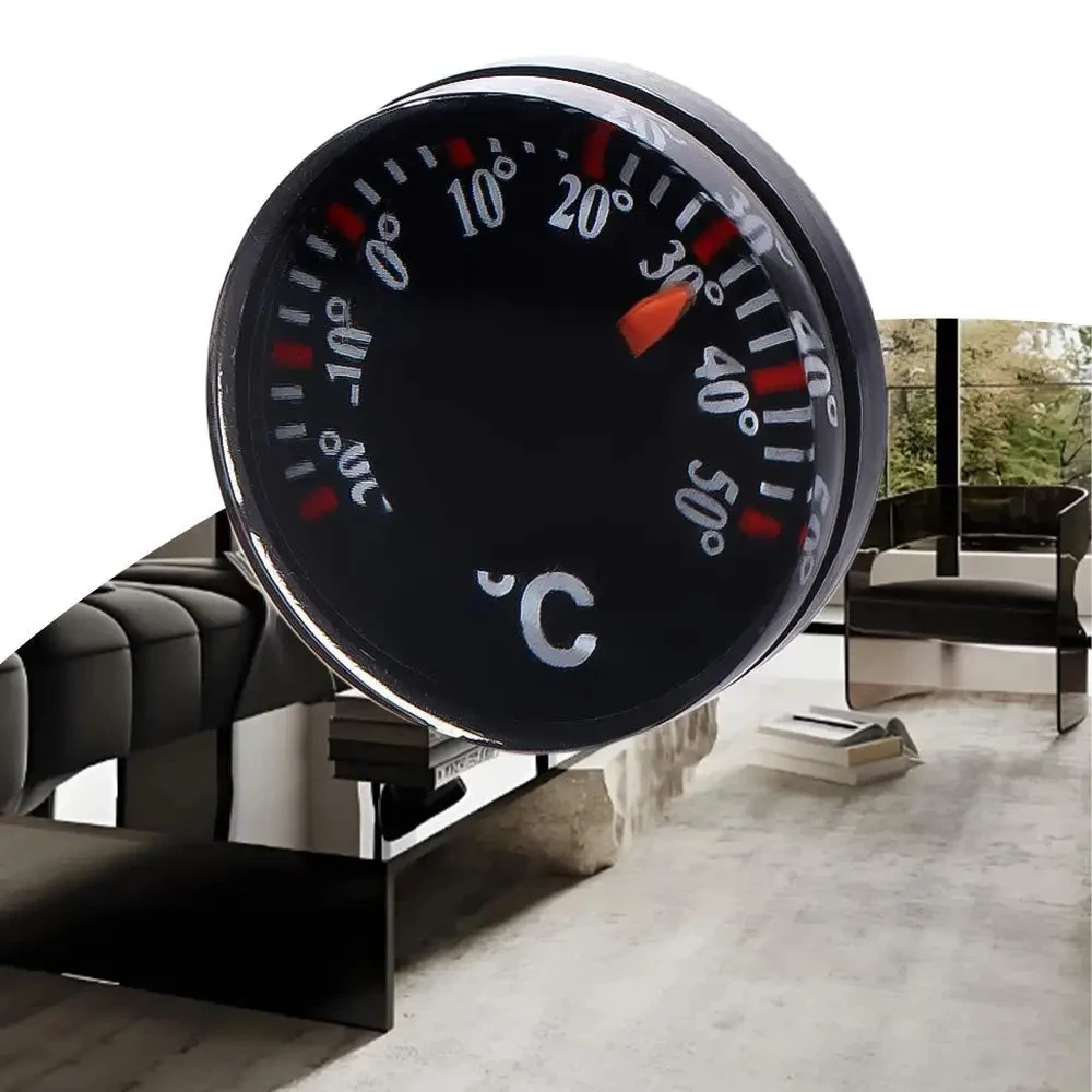 Mini pratico termometro circolare Termometro con quadrante impermeabile in plastica Misurazione scala da 20 mm Termometro ad alta precisione per ufficio