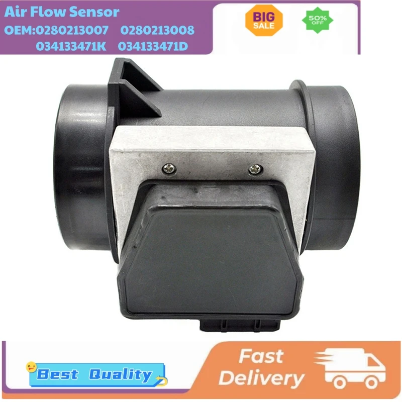 

Car Mass Air Flow Sensors 0280213007 0280213008 034133471K 034133471D Air Flow Meters for Audi 80 100 200 A6 Coupe Quattro2.2