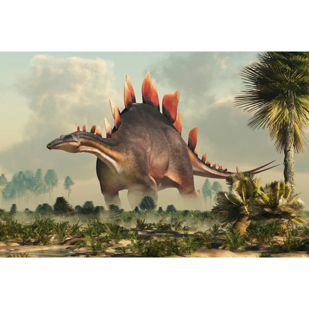 ジュラシックワールド恐竜トロピカル牧歌的な写真の背景カスタム赤ちゃんの誕生日パーティーの装飾写真の背景