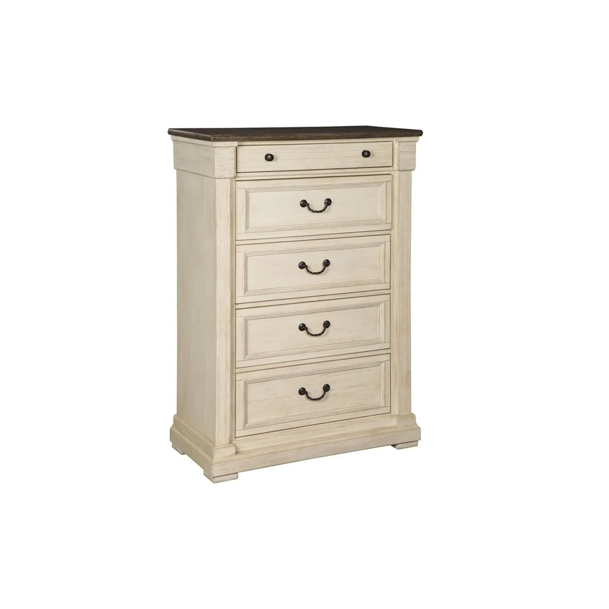 # Midcentury Design Series 5-Drawer Wooden Sideboard with Iron Handle High-End Bedroom Decor for Living Room Dining Kitchen