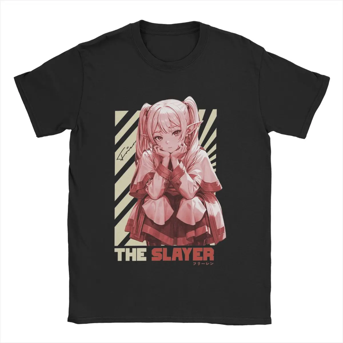 Anime The Slayer Frieren Apparel T-Shirts Men Women Frieren Beyond Journey's End Funny Cotton Printed Clothing