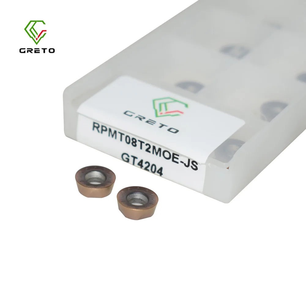 GRETO RPMT08T2MOE-JS GT4202 GT4204 Твердосплавная торцевая фреза RPMT 08T2 MOE-JS RPMT 08T2MO