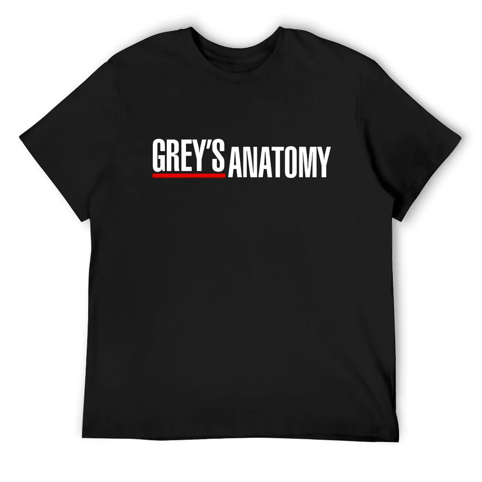 Greys Anatomy Logo Greys Anatomy Merch Black T-Shirt boys whites graphics kawaii clothes plain white t shirts men