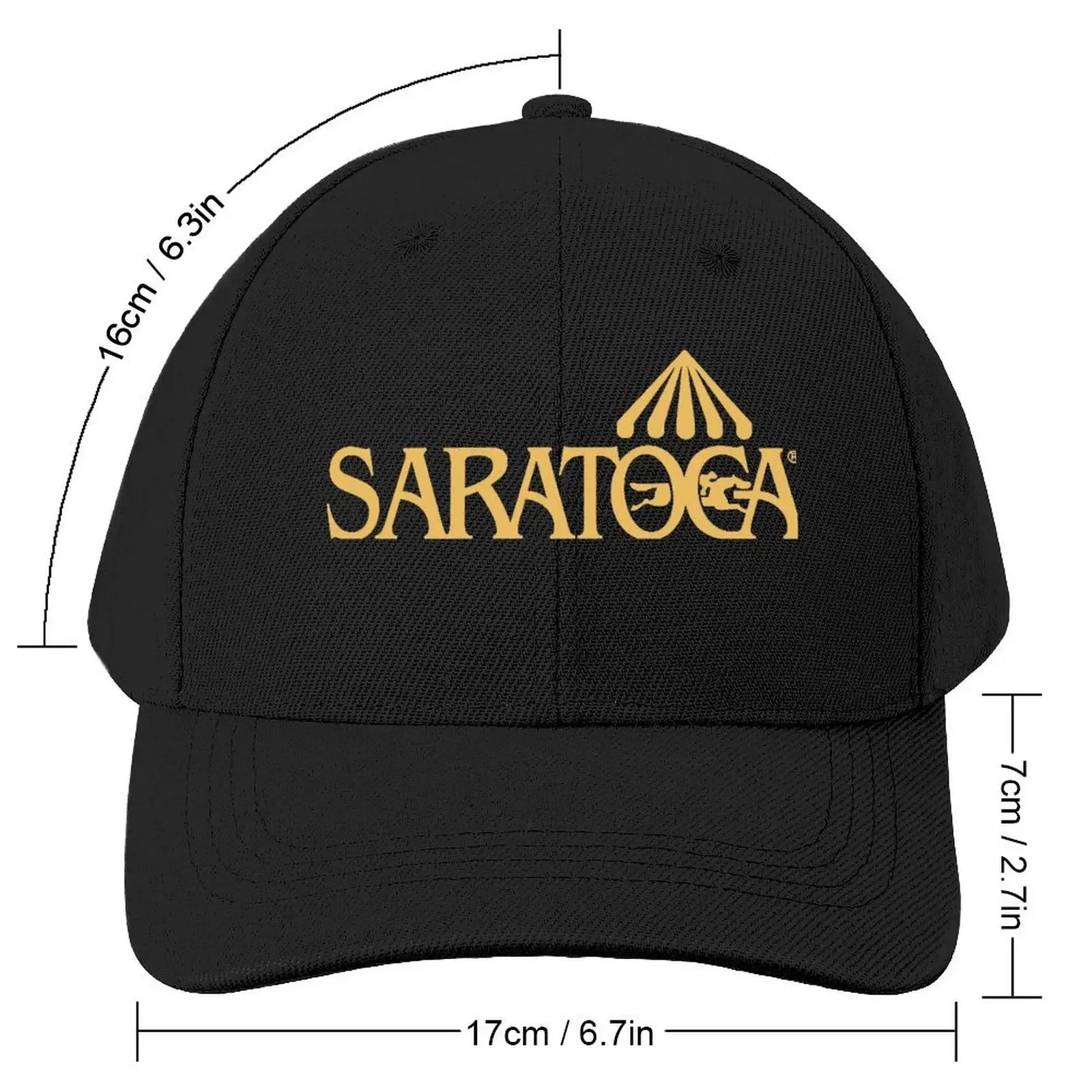 Saratoga Springs Race Track Yellow Baseball Cap custom Hat Sunhat western Hat Trucker Hat Men Luxury Brand Women's