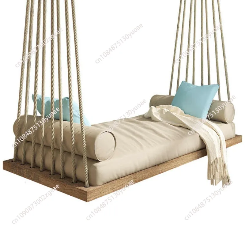

Outdoor Swing Outdoor Basket Home Balcony Solid Wood Single Double Swing Indoor Cradle Chair Hammock Rattan Chair Home