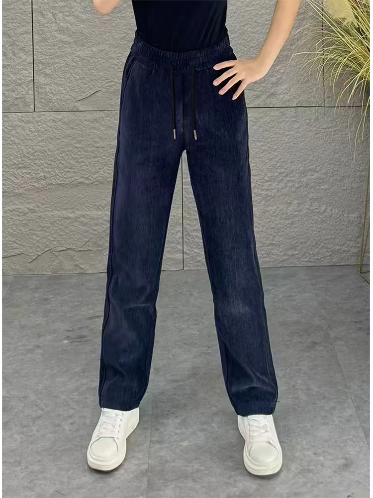 

Мужские повседневные брюки Ele свободного кроя с прямыми штанинами, осенне-зимние, люксовые, модные, удобные, дышащие, стильные