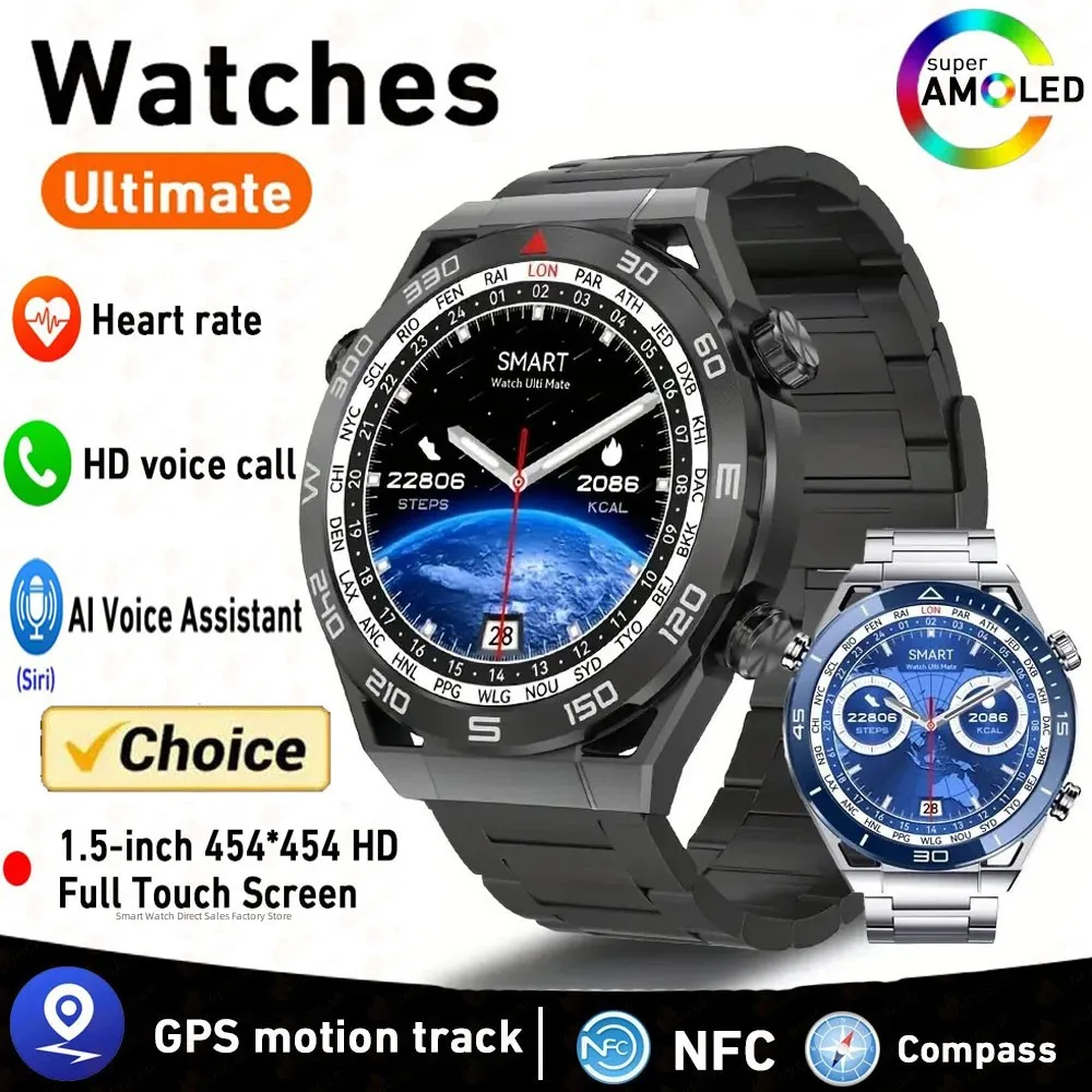 

GT6 Smart Watch Men And Women Fashion 1.52Inch Screen Bluetooth Call Heart Rate Fitness Business Watches For Huawei Smart Watch
