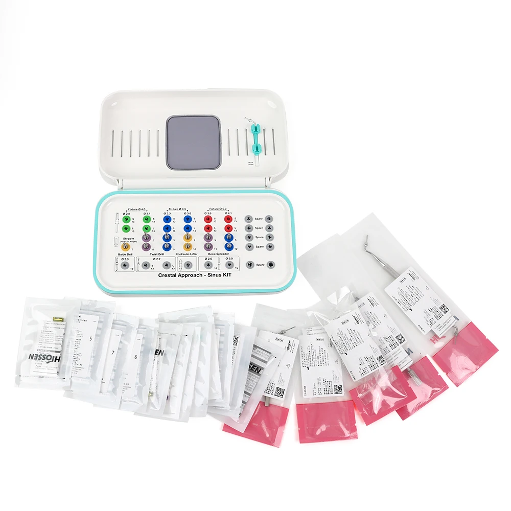 1set Dental Implant Kit Osstem Implant Sinus Lift Surgical Tools Kit With Flattening Drill Tissue Punch Drill