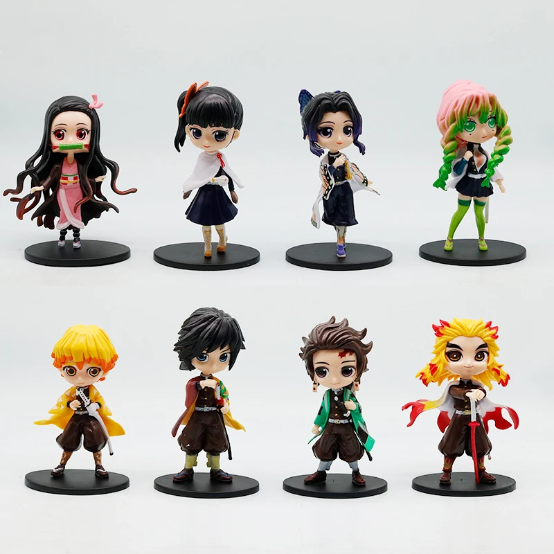 

Hot Anime Demon Slayer Kimetsu no Yaiba Figure Kamado Tanjirou Action Figure Agatsuma Zenitsu Nezuko Warrior PVC Model Toys