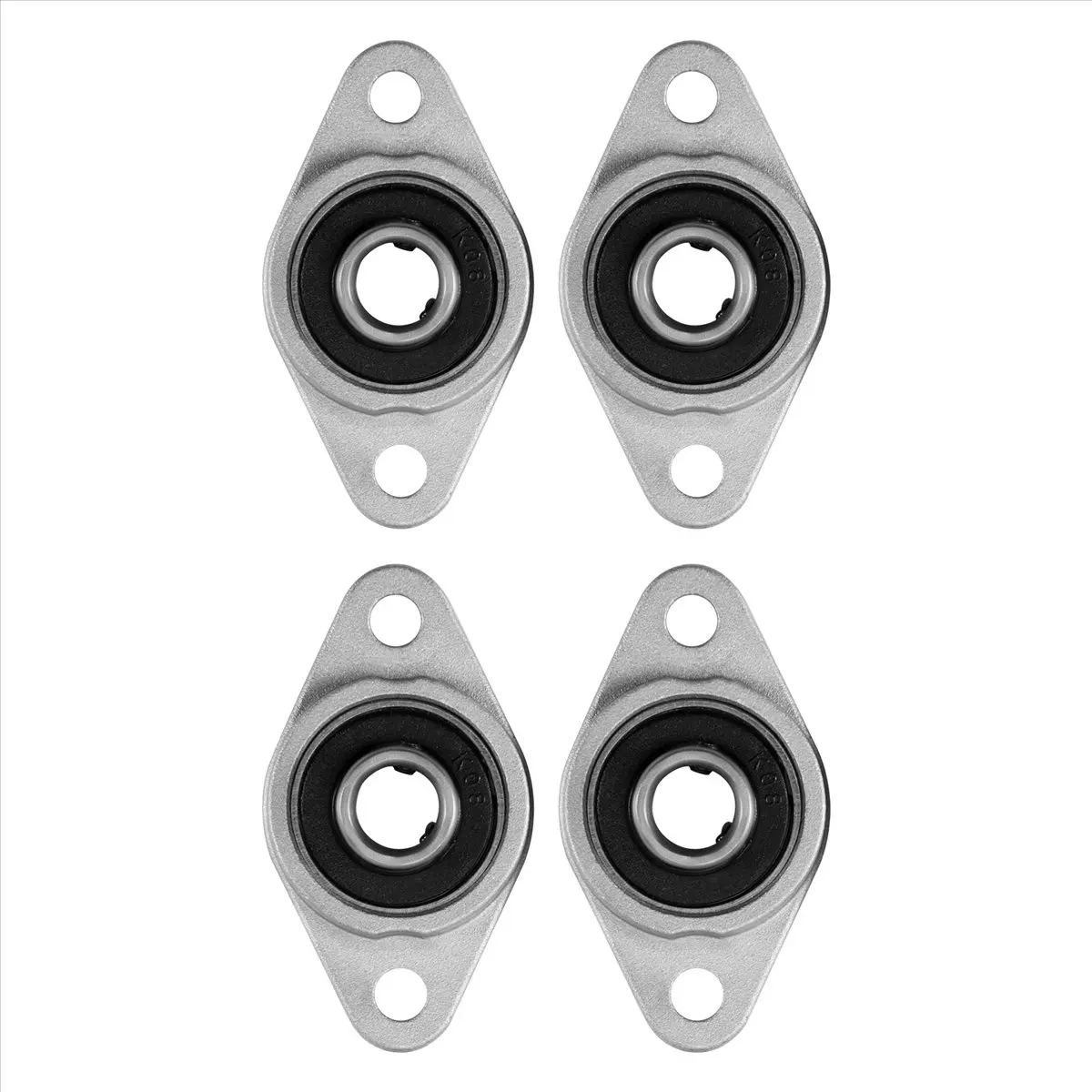 A77K 4Pcs Kfl08 Pillow Block Bearing 8Mm Bore Diameter Zinc Alloy Rhombic Flange Bearing For Cnc