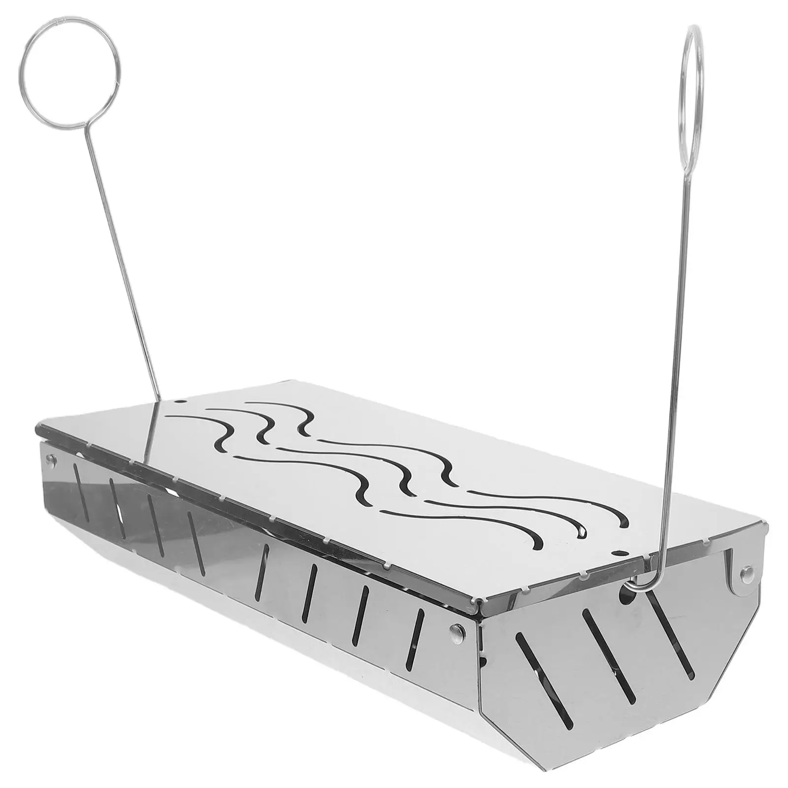 

Sawdust Box Grilling Accessories Charcoal Baskets Bbq Tools Smoking Tin Cigarette Case