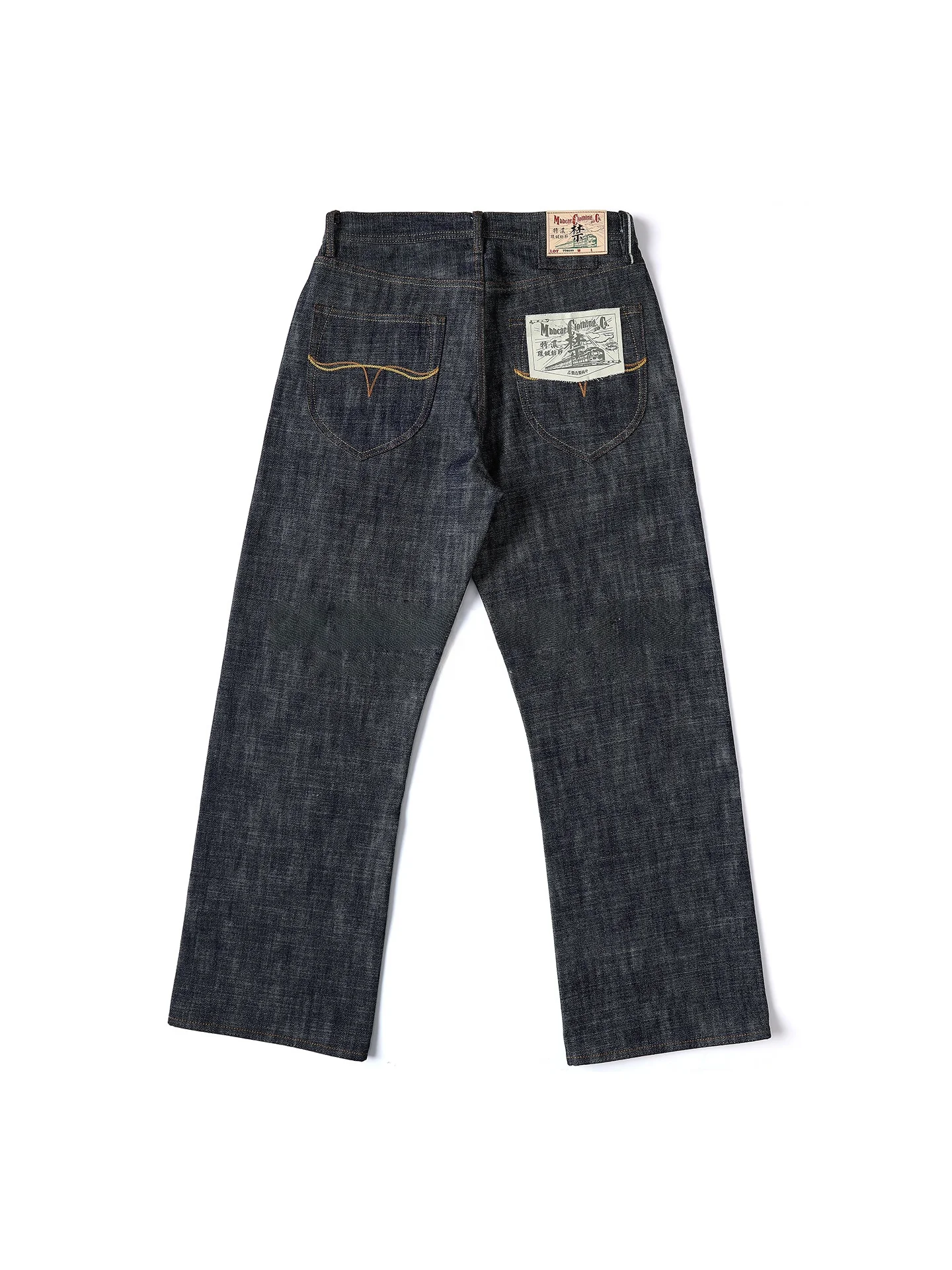 

Брюки с высокой талией и широкими штанинами, темно-синие, с узором Firecracker, в ретро-стиле, повседневные хлопковые брюки, молодежная мода, бренд Mbbcar