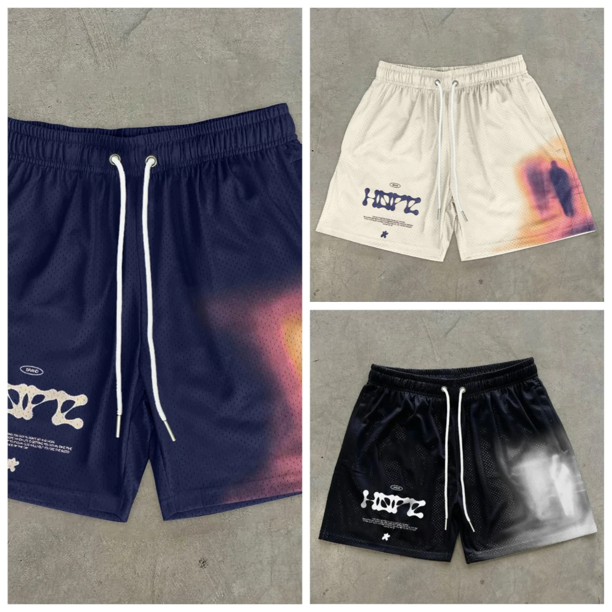 

2025 хит продаж, новые мужские быстросохнущие шорты, легкие массивные эластичные шорты с принтом, удобные повседневные дышащие шорты Y2K