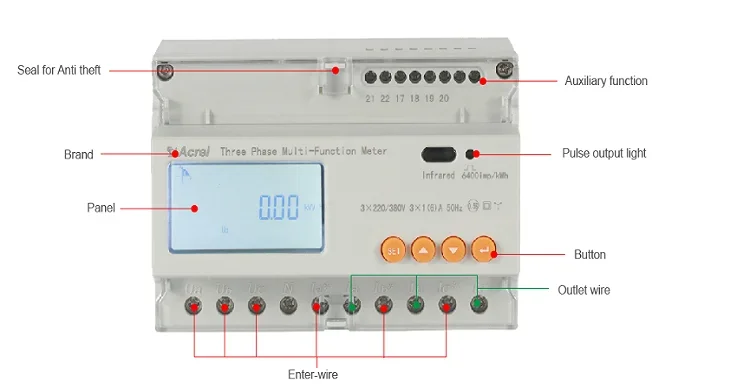 3 Phase Smart power Meter DTSD1352 Zero Export Device for Solis Solar Power ing  Photovoltaic System Energy Meter