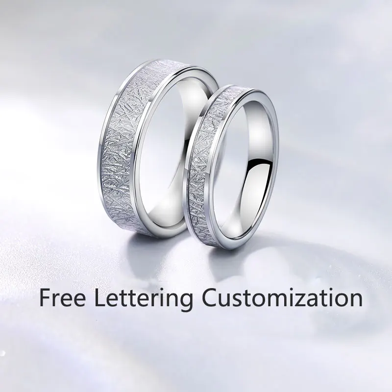 Loyal Moon Men's and Women's Love Rings Tungsten Carbide Jewelry Wedding Ring Gift for Boys and Girls,Customized