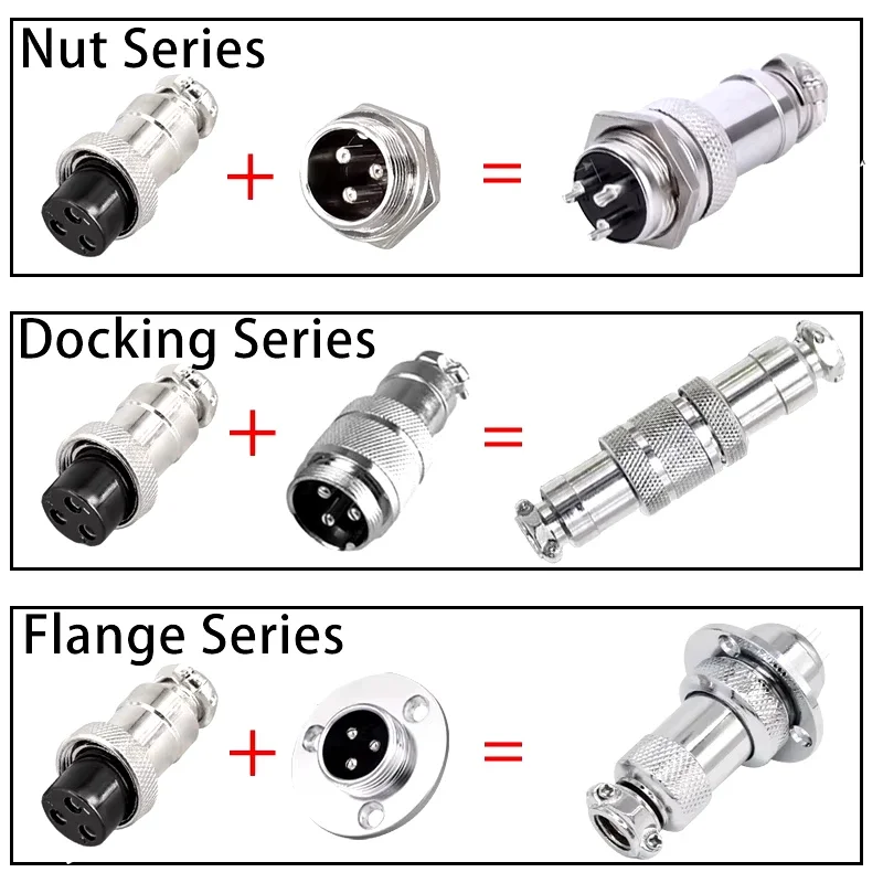 5pcs GX12 GX16 GX20 2 3 4 5 6 7 8 9 10 12 14 15 핀 도킹 항공 플러그 소켓 원형 커넥터