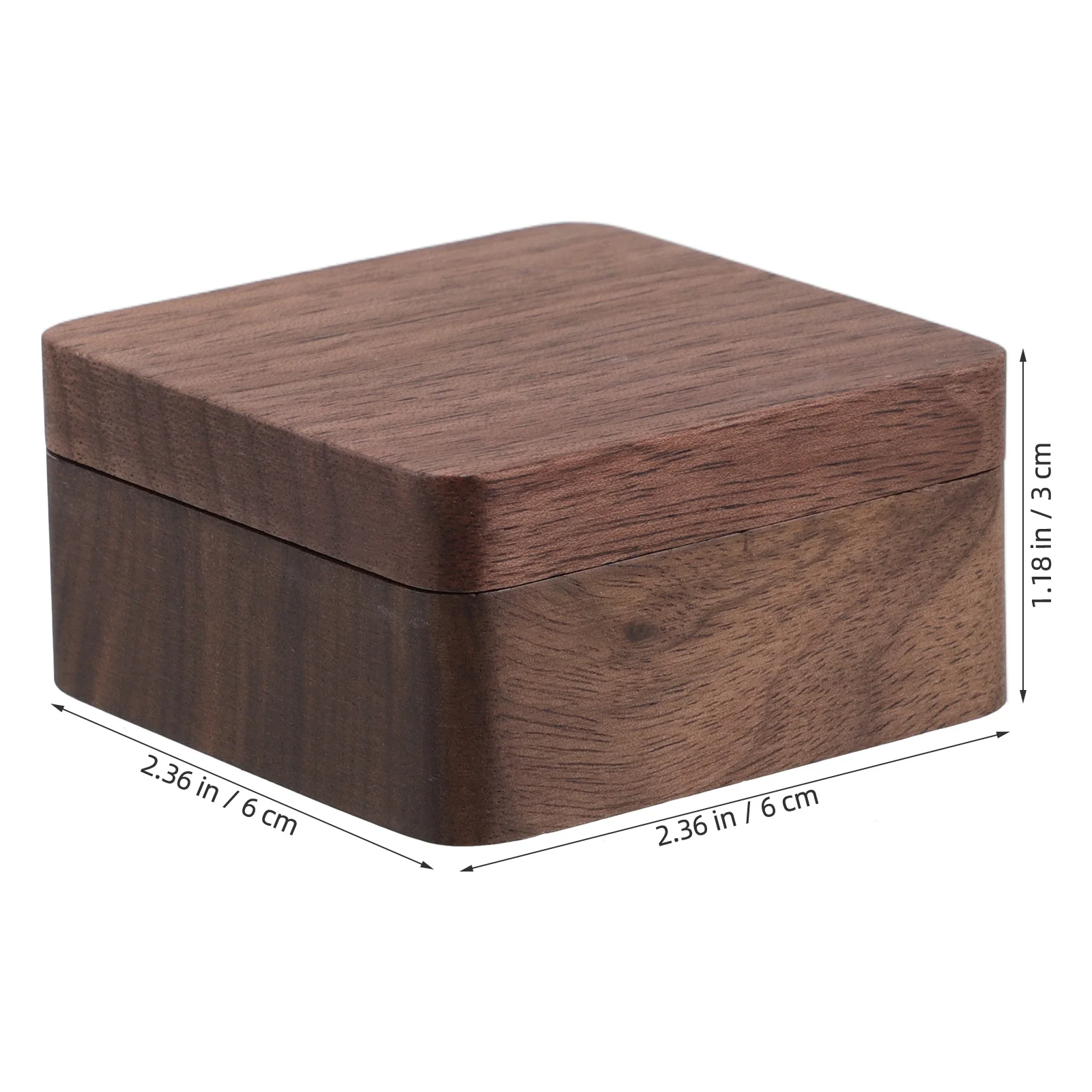 Wood Cufflinks Box Black Walnut for Men Tie Clip Display Case Small Jewelry Organizer Travel Accessory Elegant Gift