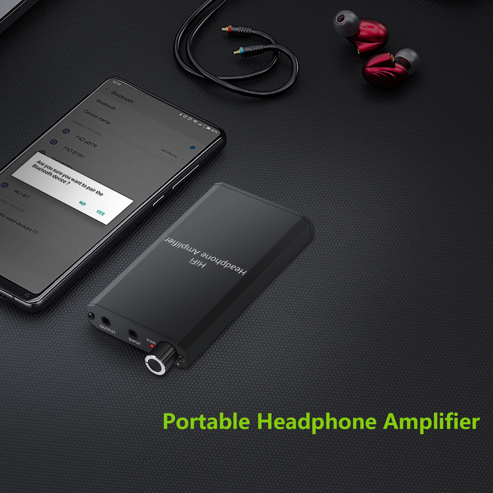 PROZOR 300Ω Headphone Amplifier HiFi Earphone Amplifier 3.5mm AUX Input Output Rechargeable Portable Amp for MP4 Mobile Phone