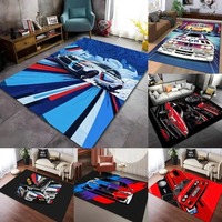 Racing Car Design Carpet Bedroom Bathroom Living Room Kitchen Sofa Rug cartoon Non-Slip Large Area Washable Floor Mat Home Decor