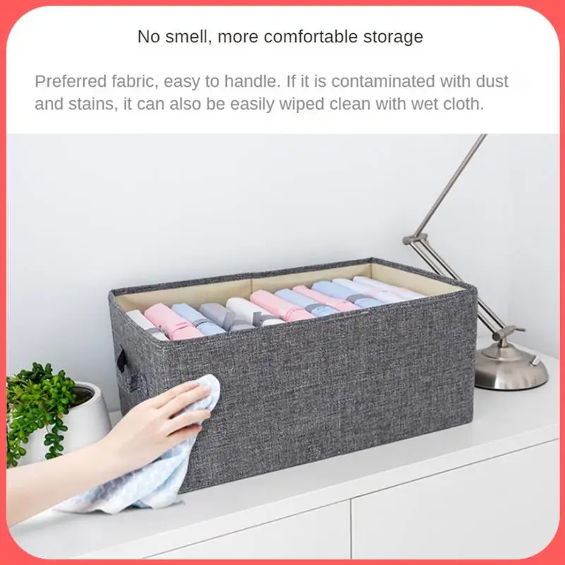 

A76I-Storage Box Foldable Storage Rack Clothing Organizer Fabric Storage Box Sundrys Cloth Pants Storage Artifact-C Easy Install