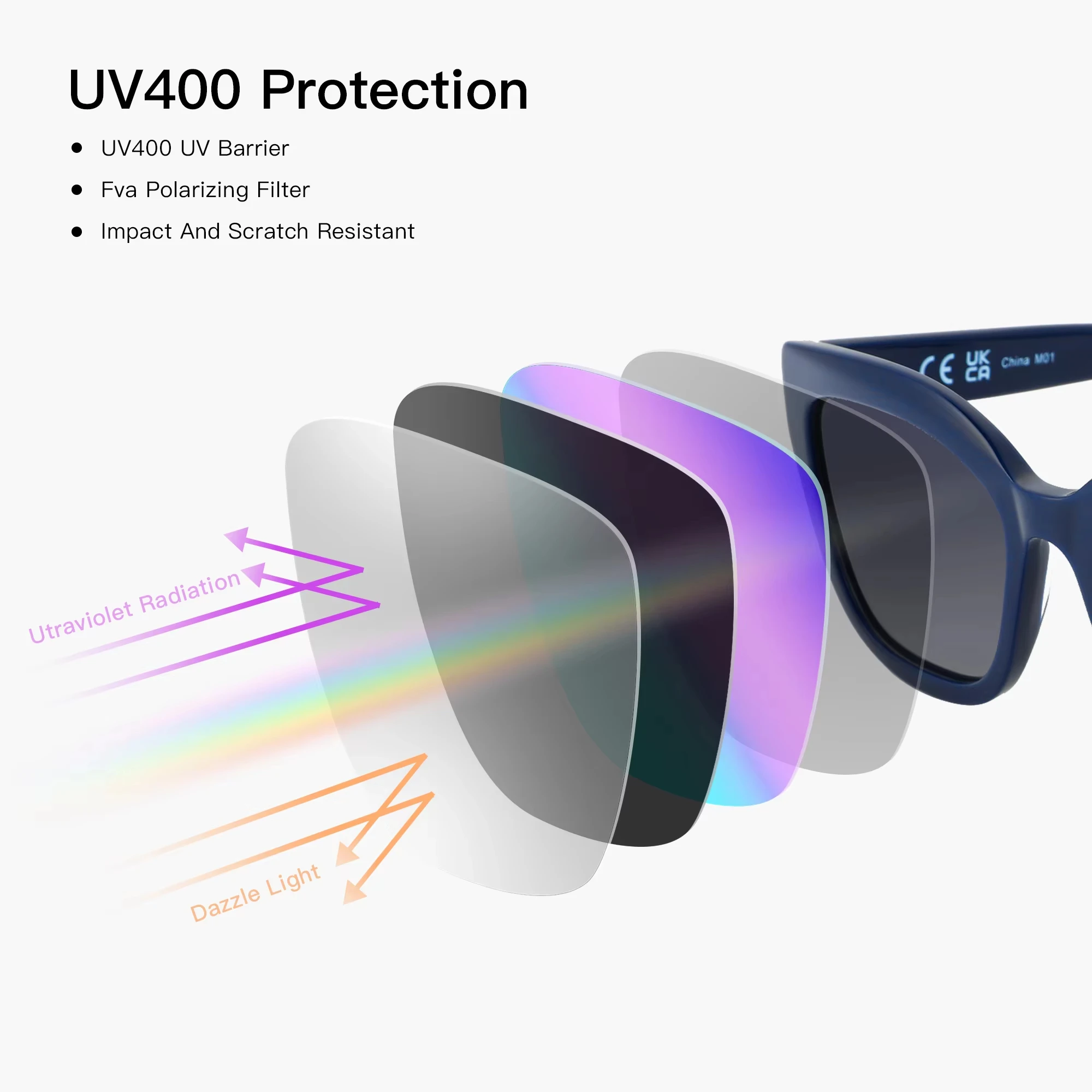 BLUEMOKY Butterfly Sunglasses For Women Acetate Polarized Sun Glasses UV400 Protection Shades For Ladies