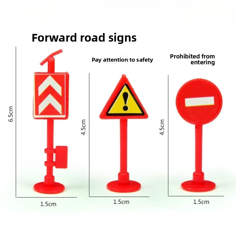 

9 шт./компл., забавные дорожные знаки, мини-дорожные знаки, модель игрушки, городская головоломка, пластиковый дорожный блок, подарки для мальчиков и девочек