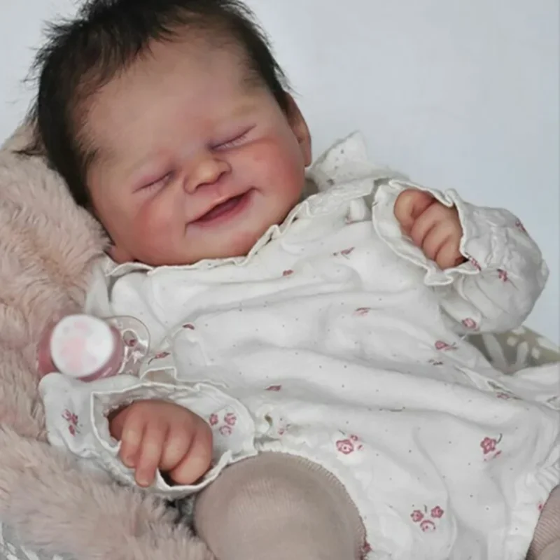 

21Inch Reborn Kit Alisha Sleeping Popular Sweet Face Smiling Baby with COA Lifeike Soft Touch Unfinished DIY Doll Parts