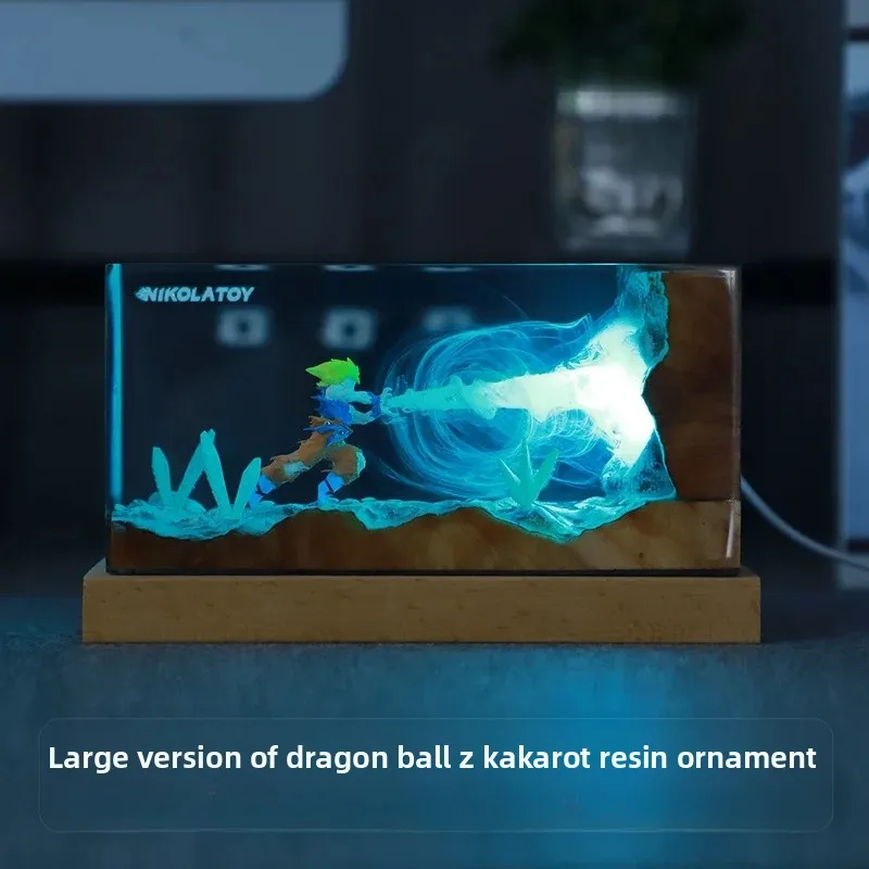 

100% Genuine Nikolatoy Dragon Ball Goku Night Gogeta Light Magnetic Anime Led Desk Lamp Adjustable Brightness Spacex Model Toy